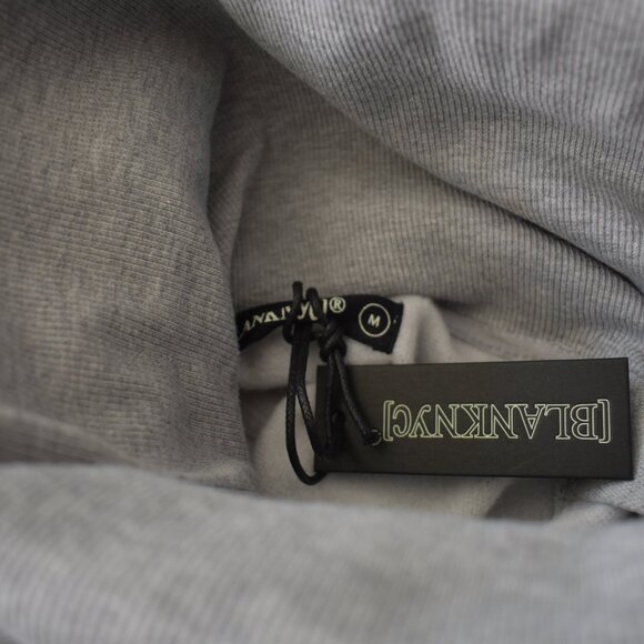 Blank NYC Women's Salt and Pepper Open Convertible Collar Sweatshirt Jacket - Picture 13 of 13